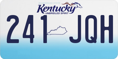 KY license plate 241JQH