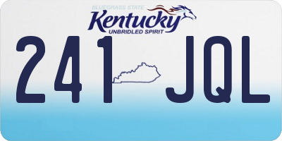 KY license plate 241JQL