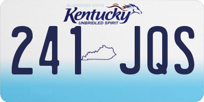 KY license plate 241JQS
