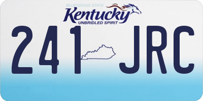 KY license plate 241JRC
