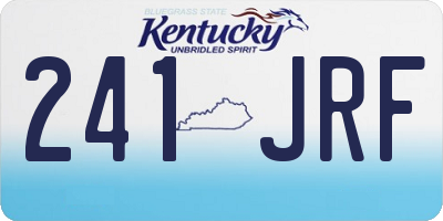 KY license plate 241JRF