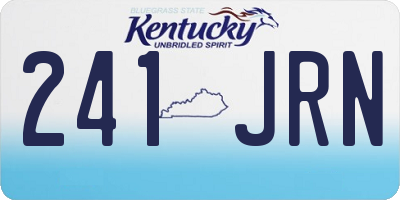 KY license plate 241JRN