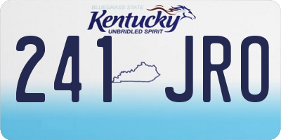 KY license plate 241JRO