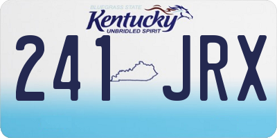 KY license plate 241JRX