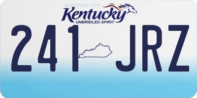 KY license plate 241JRZ