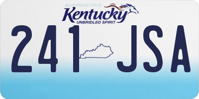 KY license plate 241JSA