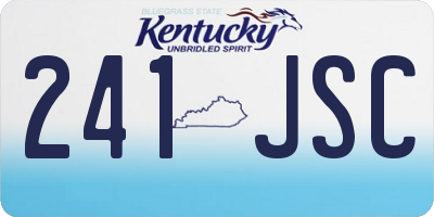 KY license plate 241JSC