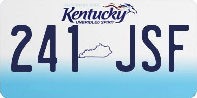 KY license plate 241JSF