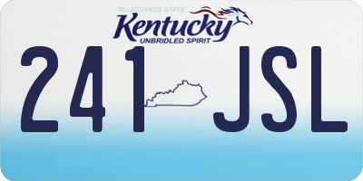 KY license plate 241JSL