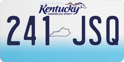 KY license plate 241JSQ