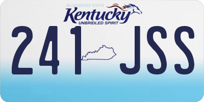 KY license plate 241JSS