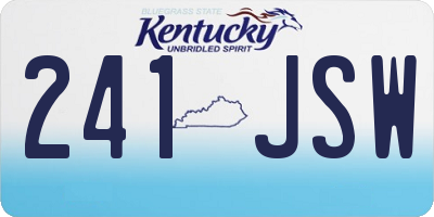 KY license plate 241JSW