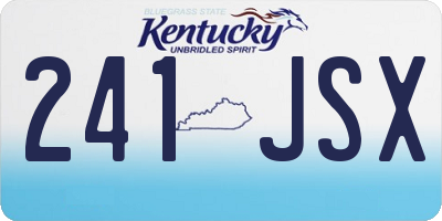 KY license plate 241JSX