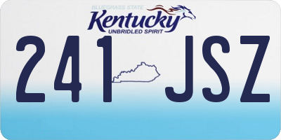 KY license plate 241JSZ