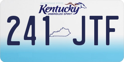 KY license plate 241JTF