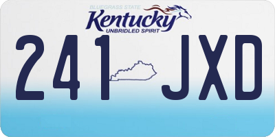 KY license plate 241JXD