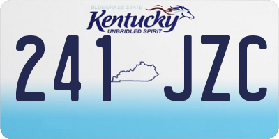 KY license plate 241JZC