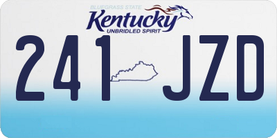 KY license plate 241JZD