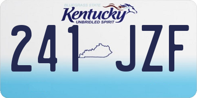 KY license plate 241JZF