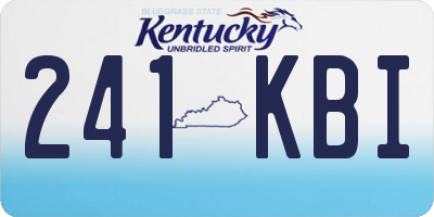 KY license plate 241KBI