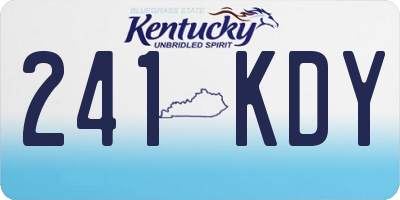 KY license plate 241KDY