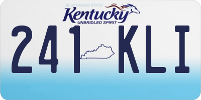 KY license plate 241KLI