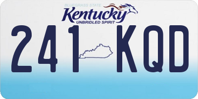 KY license plate 241KQD