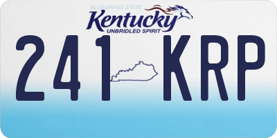 KY license plate 241KRP