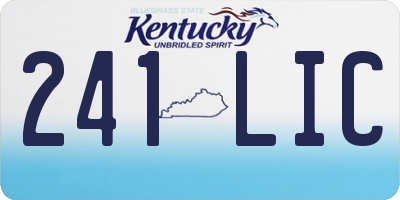KY license plate 241LIC