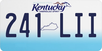 KY license plate 241LII