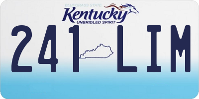 KY license plate 241LIM