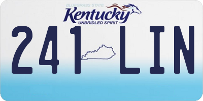 KY license plate 241LIN