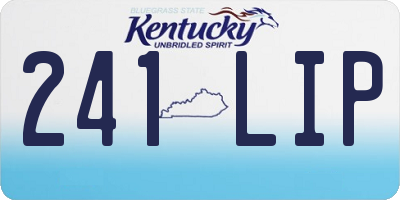 KY license plate 241LIP