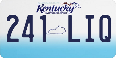 KY license plate 241LIQ