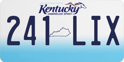 KY license plate 241LIX