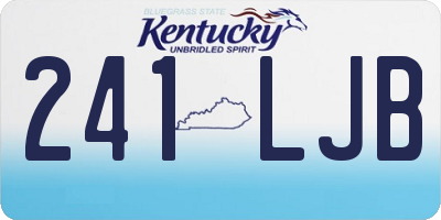KY license plate 241LJB