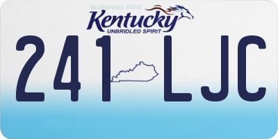 KY license plate 241LJC