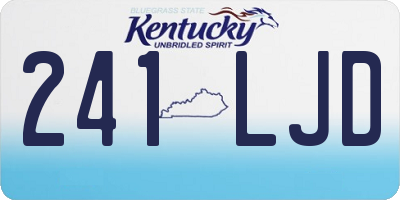 KY license plate 241LJD