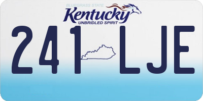KY license plate 241LJE