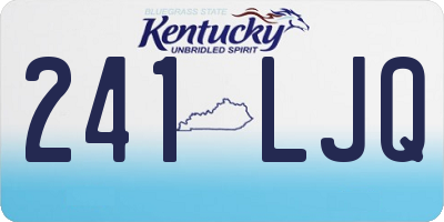 KY license plate 241LJQ
