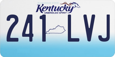KY license plate 241LVJ