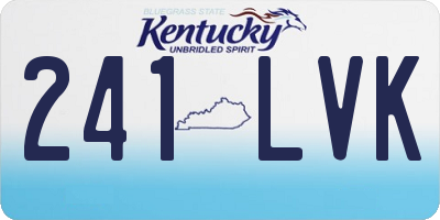 KY license plate 241LVK