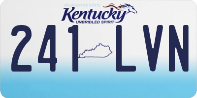 KY license plate 241LVN