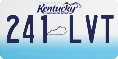 KY license plate 241LVT