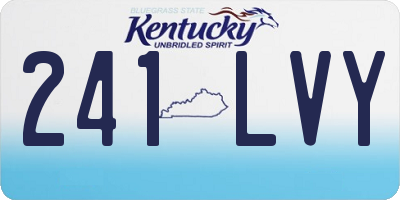 KY license plate 241LVY