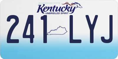KY license plate 241LYJ