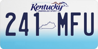 KY license plate 241MFU