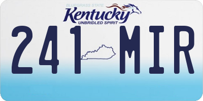 KY license plate 241MIR