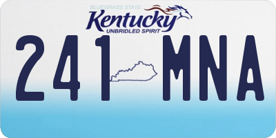 KY license plate 241MNA