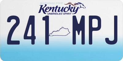 KY license plate 241MPJ